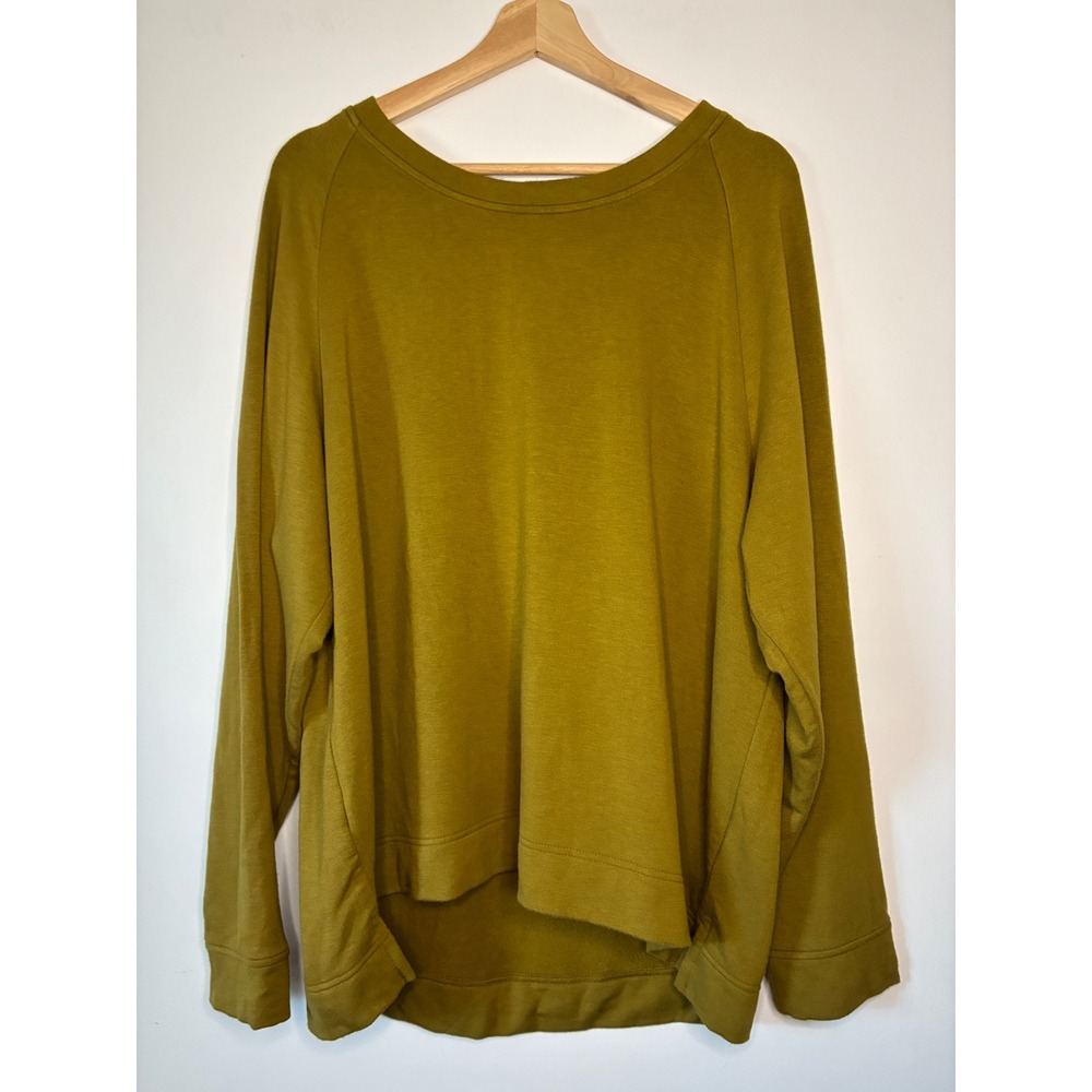 Lou & Grey Sweatshirt Women XXL Olive Signaturesoft Raglan Oversized Pullover